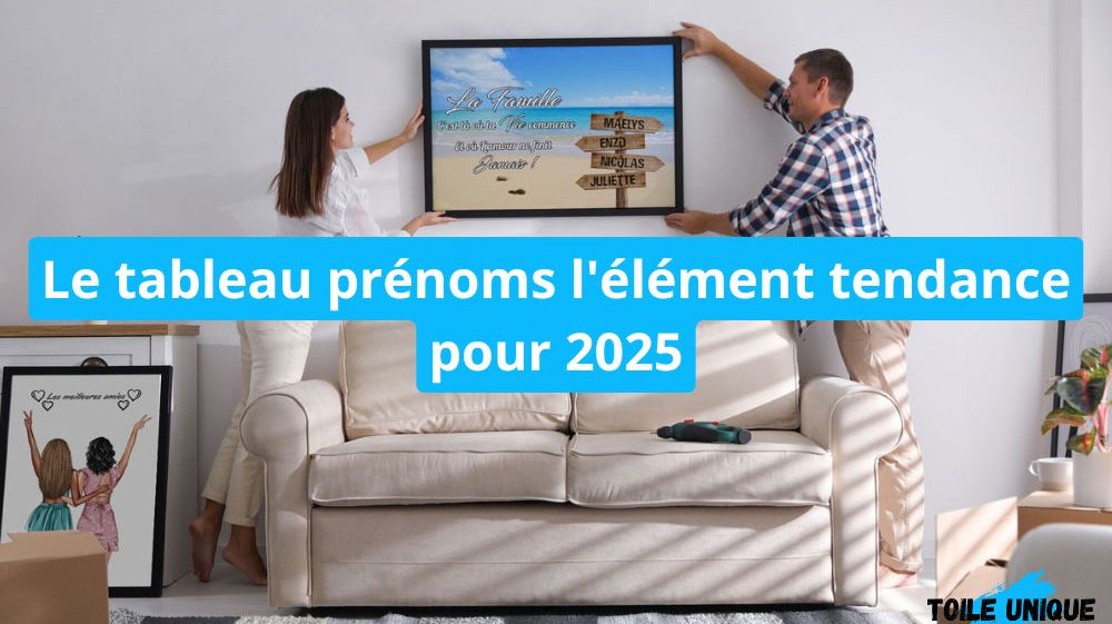 Le tableau prénoms l'élément tendance pour 2025
