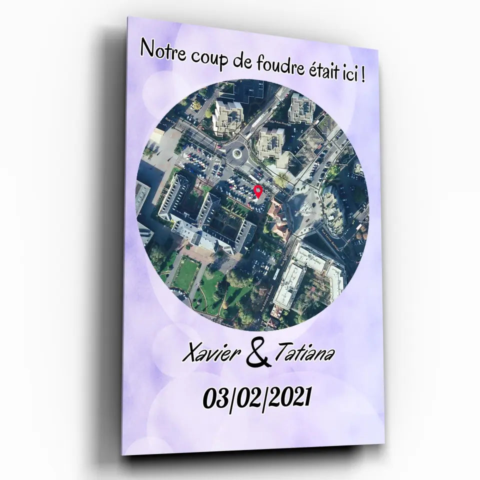 Tableau Maps Style - Rond Toile Unique.fr