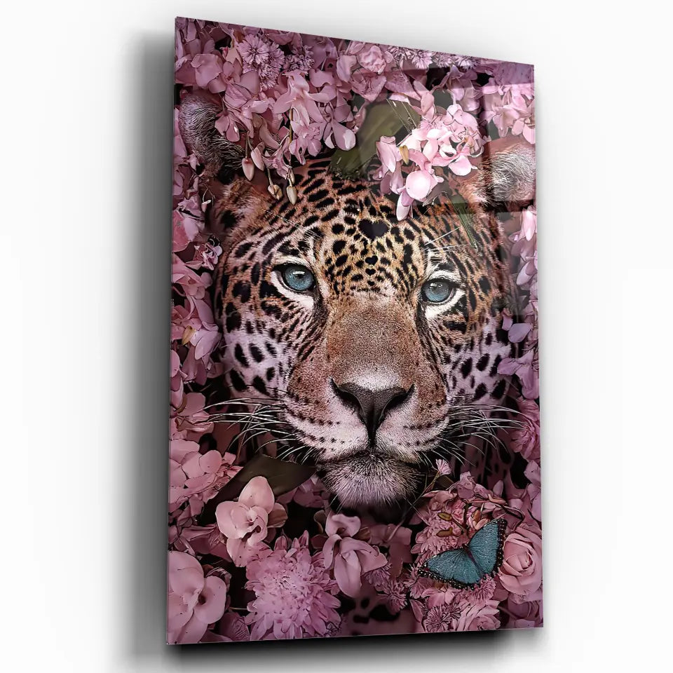 Tableau léopard feuillage Toile Unique.fr