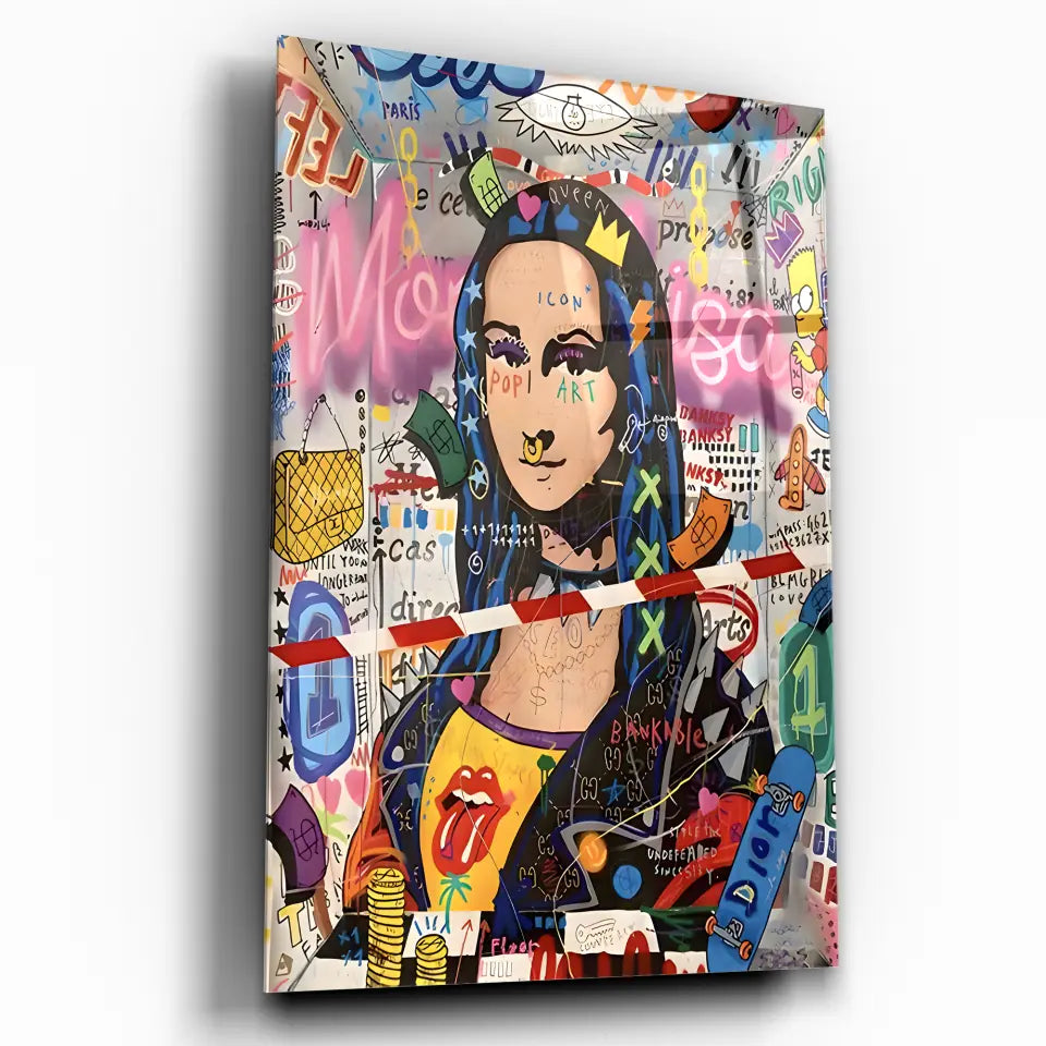 Tableau Street Art Joconde Moderne Toile Unique.fr