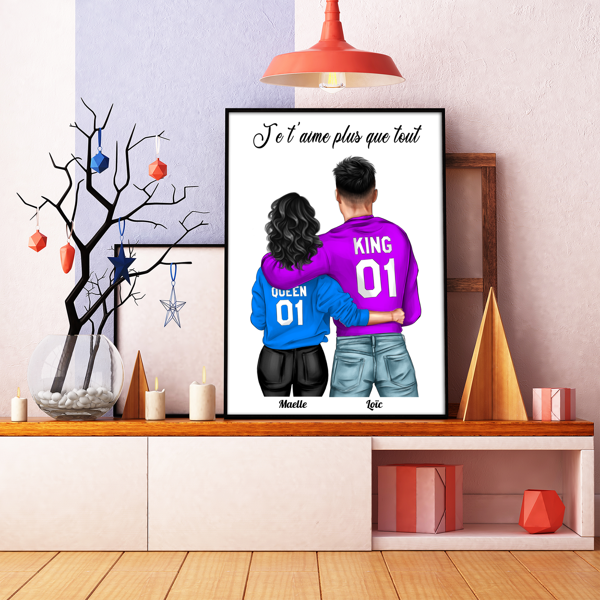 Idée-cadeau-couple Toile Unique