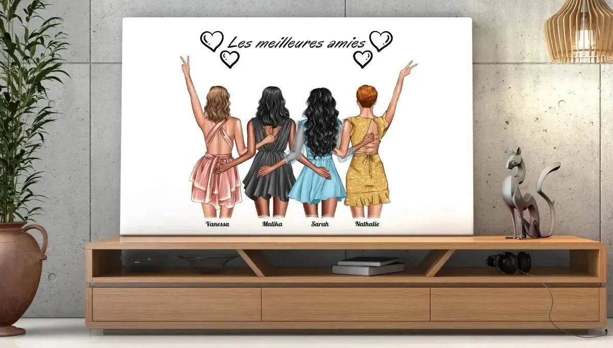 Tableau Amis Personnalis Toile Unique fr Tableau Amis Personnalis Toile Unique fr