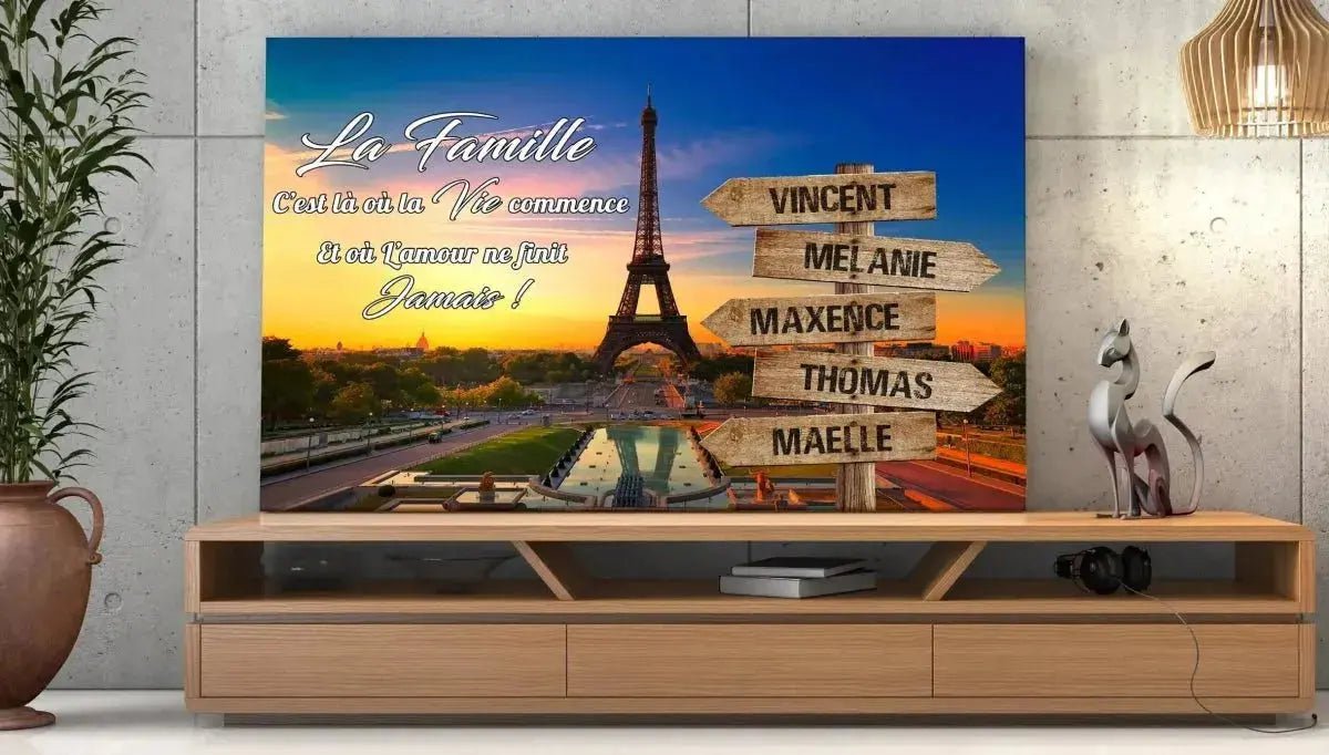Tableau Prénoms personnalisé - Toile Unique