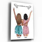 Tableau personnages - Meilleures Amies Toile Unique.fr