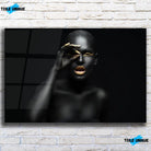 Tableau Femme en noir et or Toile Unique.fr