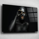 Tableau Femme en noir et or Toile Unique.fr