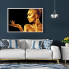 Tableau Femme glamour en or Toile Unique.fr