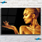 Tableau Femme glamour en or Toile Unique.fr