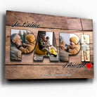 Tableau Famille - Lettres PAPI Photo personnalisée Toile Unique.fr