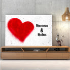 Tableau cœur mural (couple) Toile Unique.fr