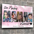 Tableau lettres Maman photo personnalisé Toile Unique.fr
