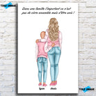 Tableau personnages - Mère et enfant Toile Unique.fr