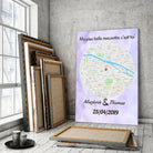 Tableau Maps Style - Rond Toile Unique.fr