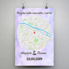 Tableau Maps Style - Rond Toile Unique.fr