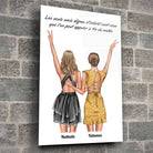 Tableau personnages - Meilleures Amies Toile Unique.fr