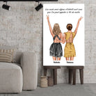Tableau personnages - Meilleures Amies Toile Unique.fr