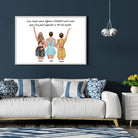 Tableau personnages - Groupe de copines Toile Unique.fr