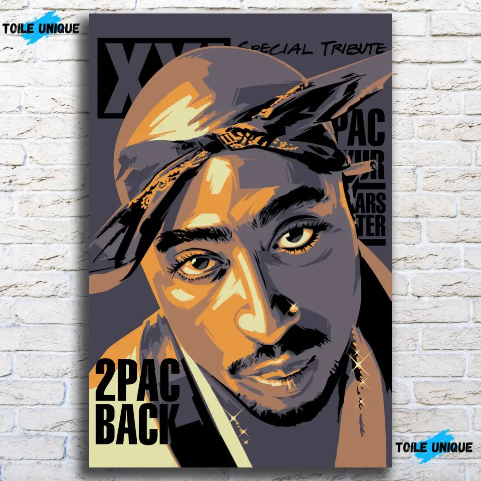 Tableau Décoratif - Tupac Shakur 2Pac Toile Unique.fr