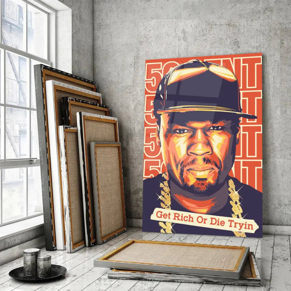 Tableau Décoratif - 50Cent Get Rich Or Die Tryin Toile Unique.fr