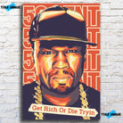 Tableau Décoratif - 50Cent Get Rich Or Die Tryin Toile Unique.fr