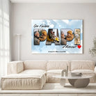 Tableau Famille - Lettres PAPI Photo personnalisée Toile Unique.fr