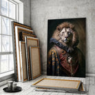 Tableau Aristocratique Lion Royal en Tenue d'Époque Toile Unique.fr