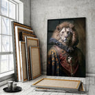 Tableau Aristocratique Lion Royal en Tenue d'Époque Toile Unique.fr