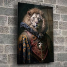 Tableau Aristocratique Lion Royal en Tenue d'Époque Toile Unique.fr