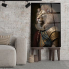 Tableau Lion Couronné en Habit Royal Toile Unique.fr