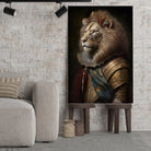 Tableau Lion Couronné en Habit Royal Toile Unique.fr