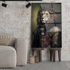 Tableau Lion avec Couronne et Armure Médiévale Toile Unique.fr