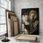 Tableau de Mariage Royal Lion et Lionne Toile Unique.fr
