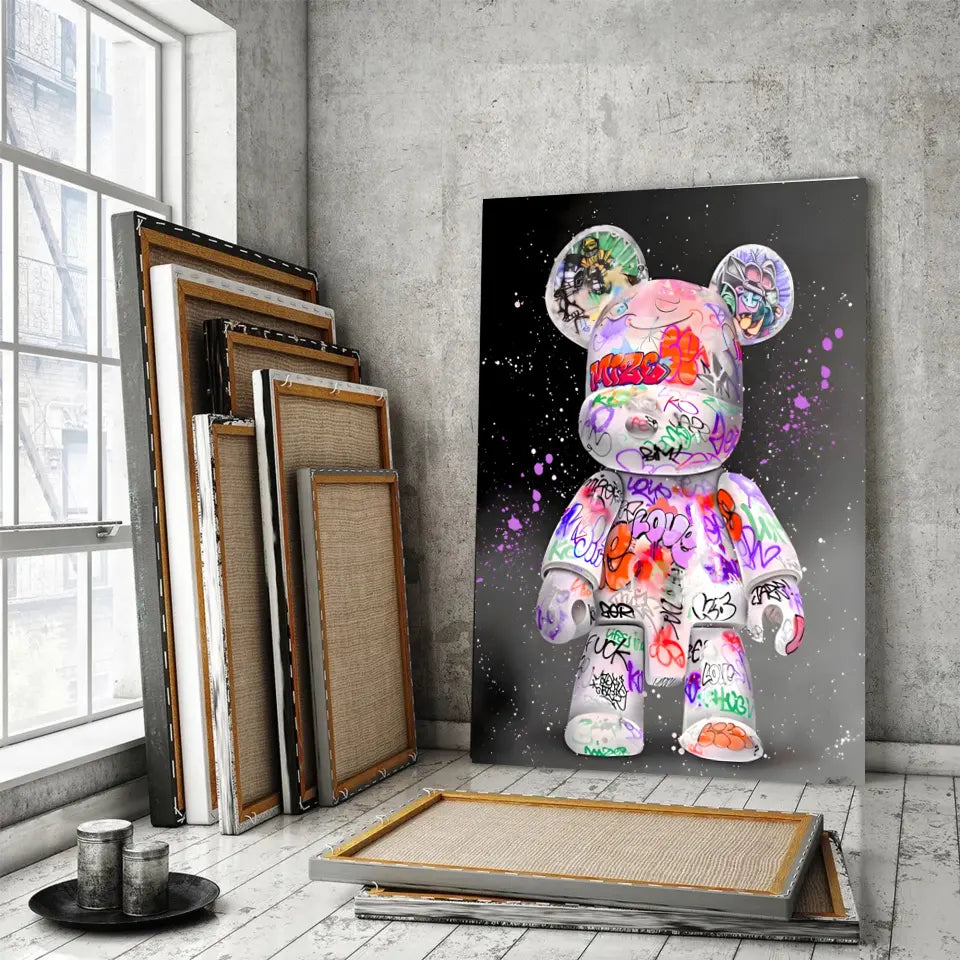 Tableau Street Art Kaws Bearbrick Toile Unique.fr