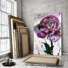 Tableau Street Art Rose Urbaine Toile Unique.fr