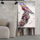 Tableau Street Art Avion en Papier Toile Unique.fr