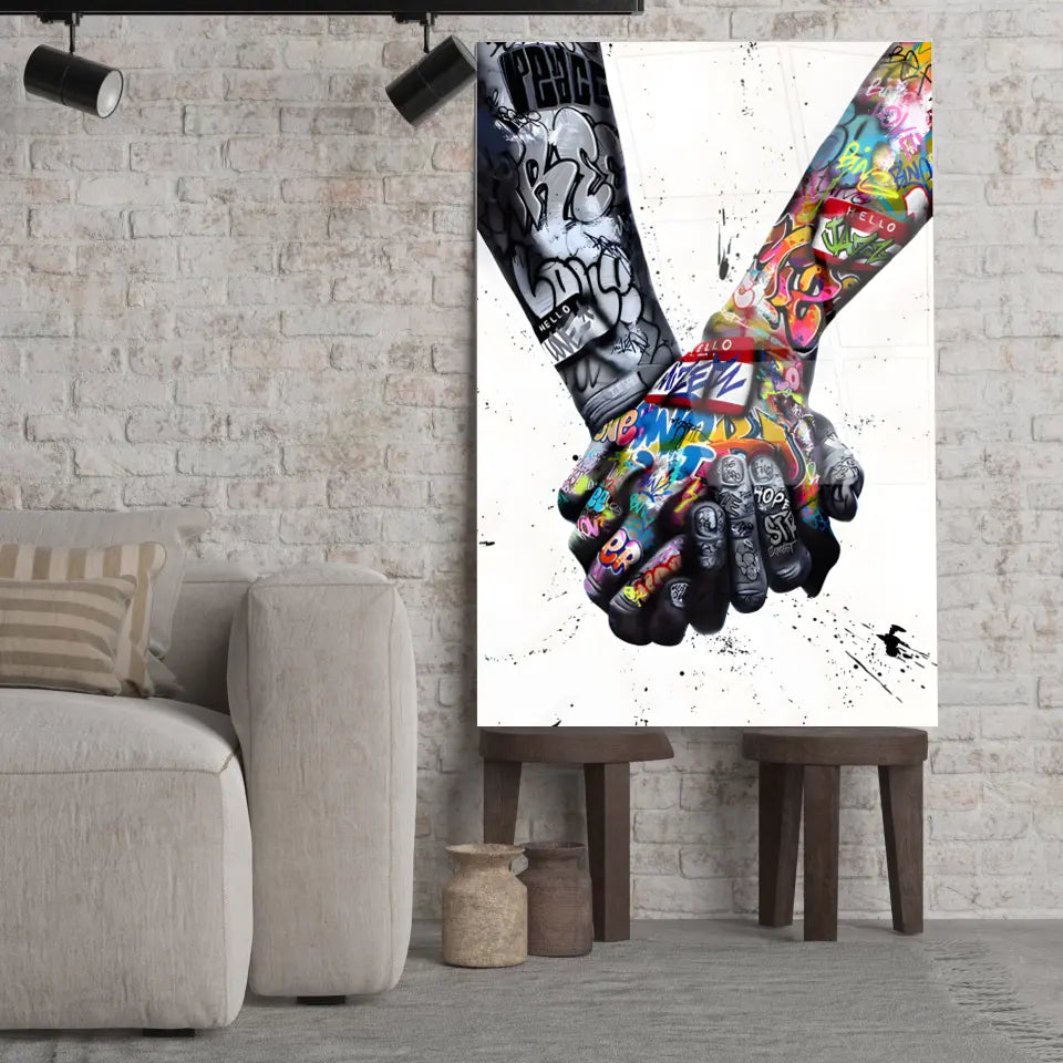 Tableau Street Art Union Colorée Toile Unique.fr