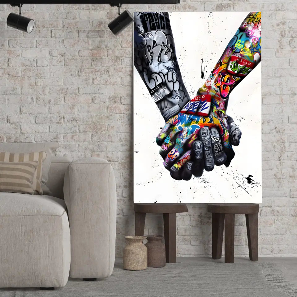 Tableau Street Art Union Colorée Toile Unique.fr