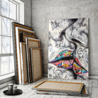 Tableau Street Art Baiser Urbain Toile Unique.fr