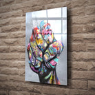 Tableau Street Art Poing de Révolte Toile Unique.fr