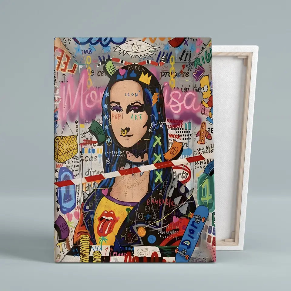 Tableau Street Art Joconde Moderne Toile Unique.fr
