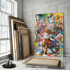 Tableau Street Art Complicité Urbaine Toile Unique.fr