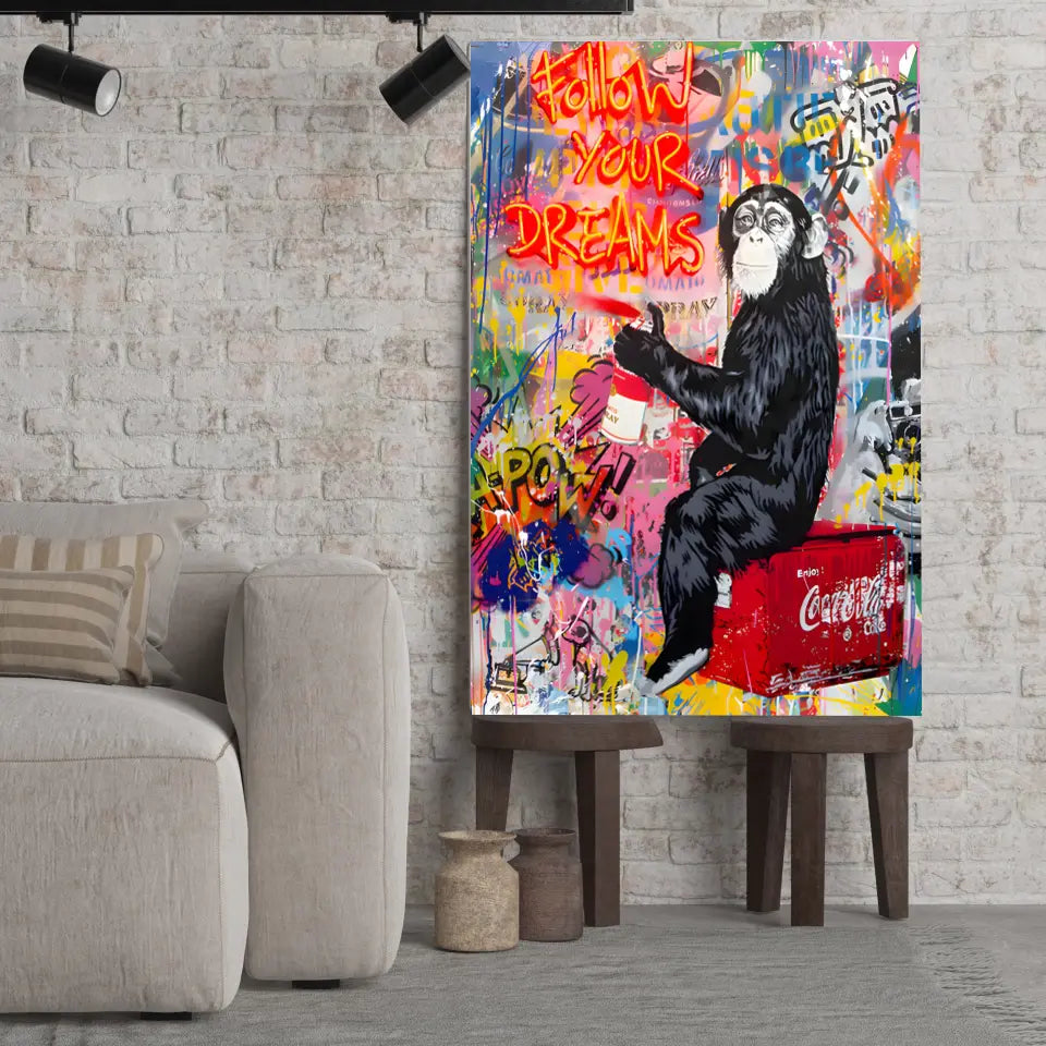 Tableau Street Art Pause Urbaine Toile Unique.fr