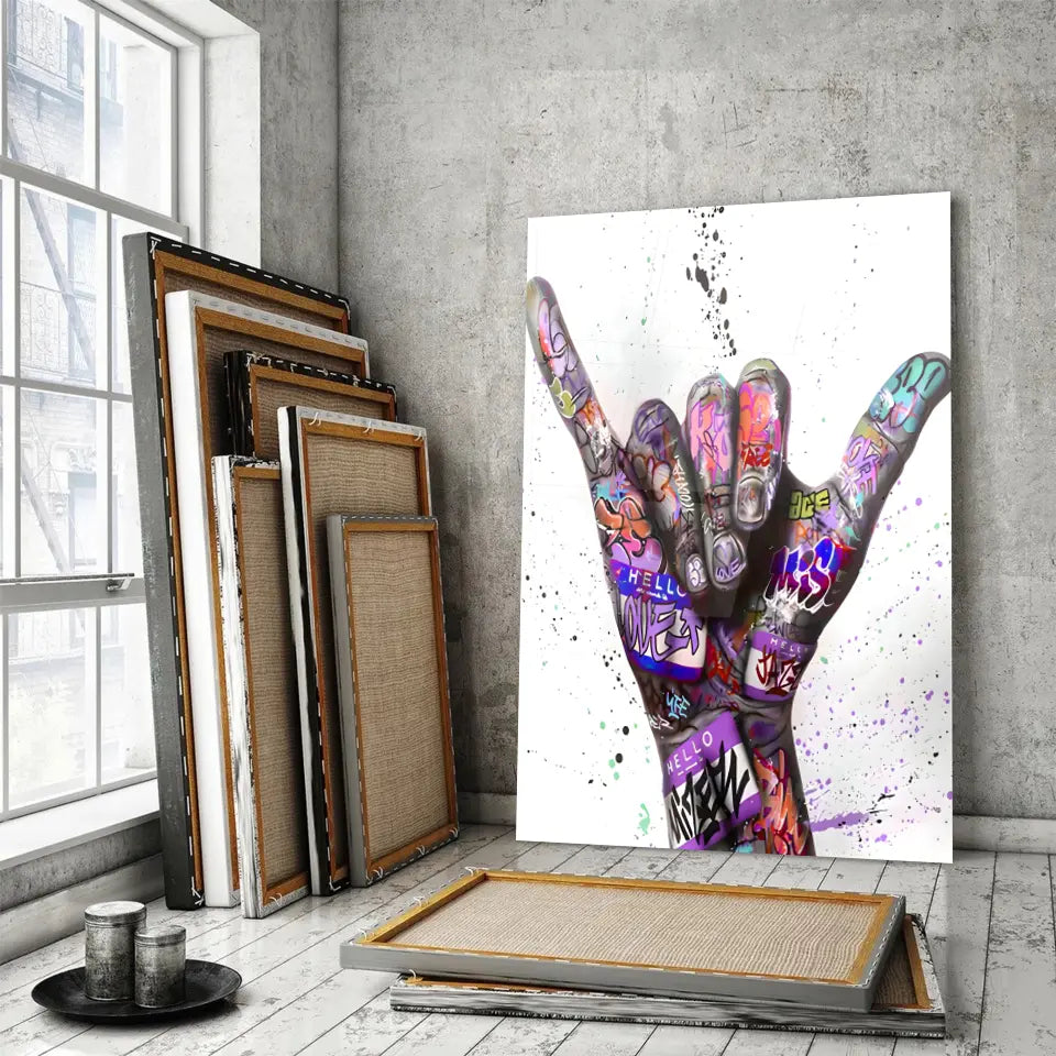 Tableau Street Art Signe Urbain Toile Unique.fr