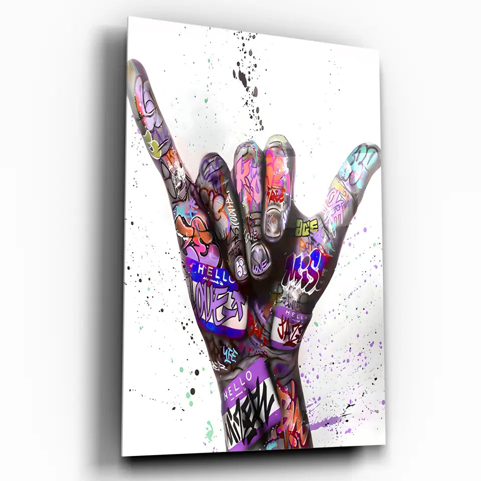 Tableau Street Art Signe Urbain Toile Unique.fr