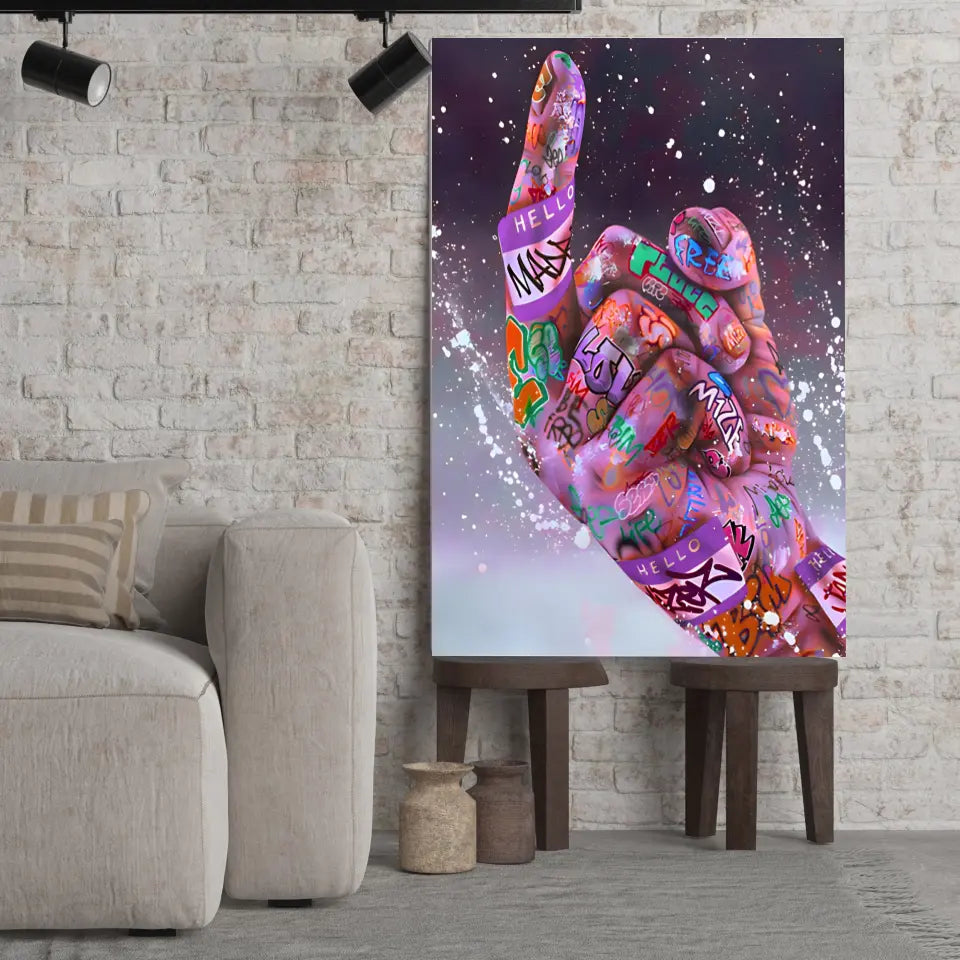 Tableau Street Art Défi Urbain Toile Unique.fr