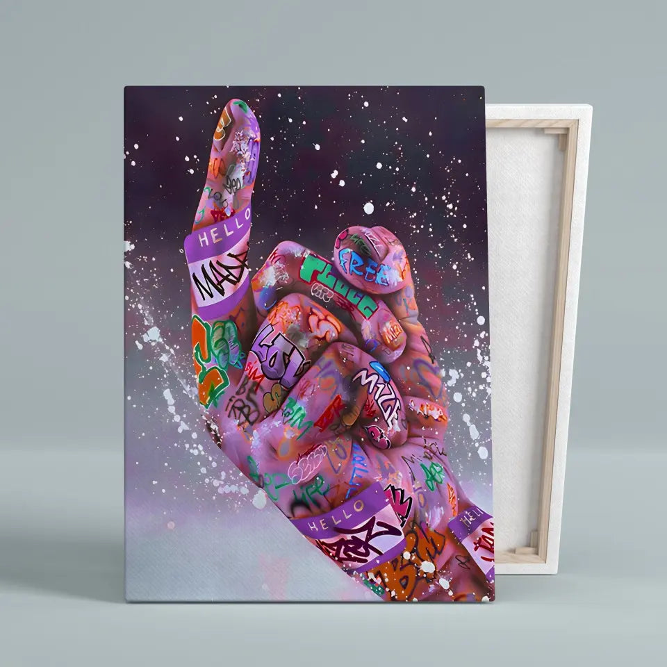 Tableau Street Art Défi Urbain Toile Unique.fr