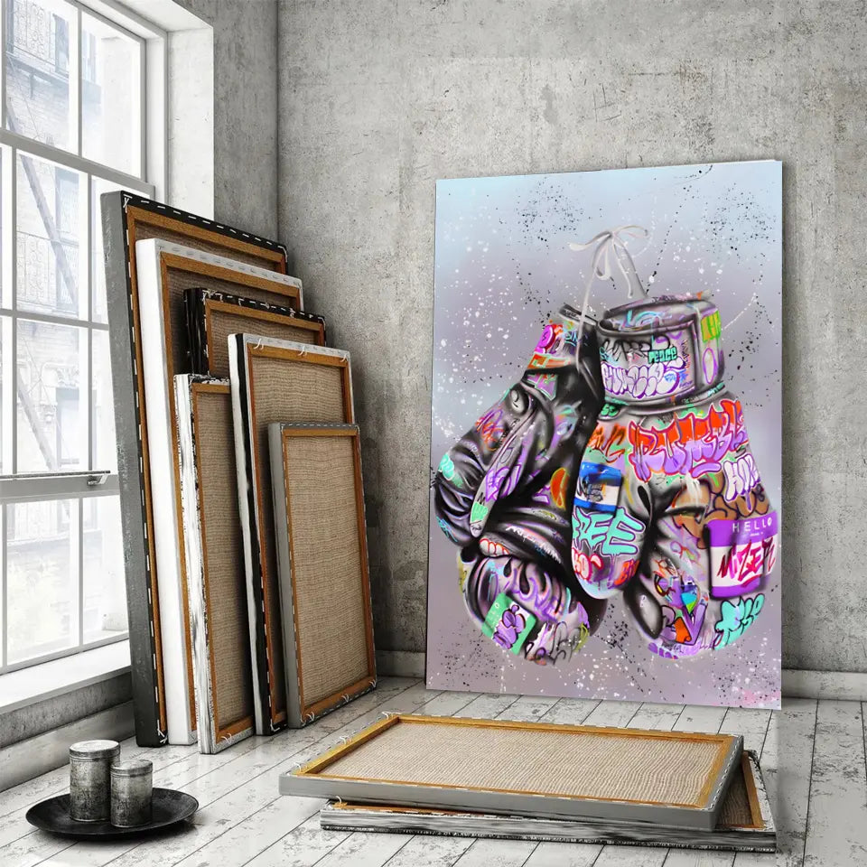 Tableau Street Art Combat Créatif Toile Unique.fr
