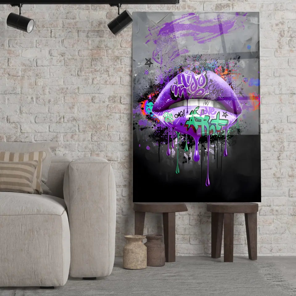 Tableau Street Art Éclat Liquide Toile Unique.fr