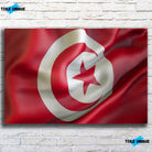 Tableau Drapeau Tunisie Toile Unique