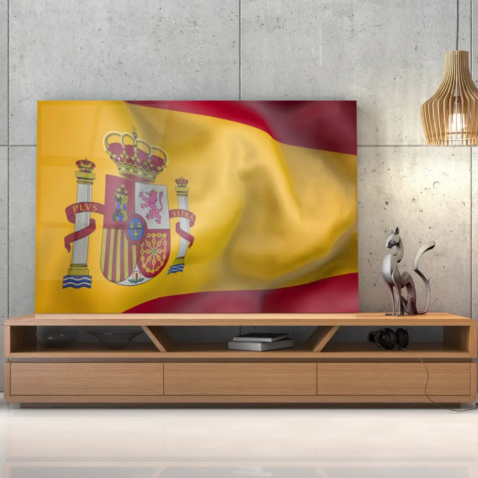 Tableau Drapeau Espagne Toile Unique